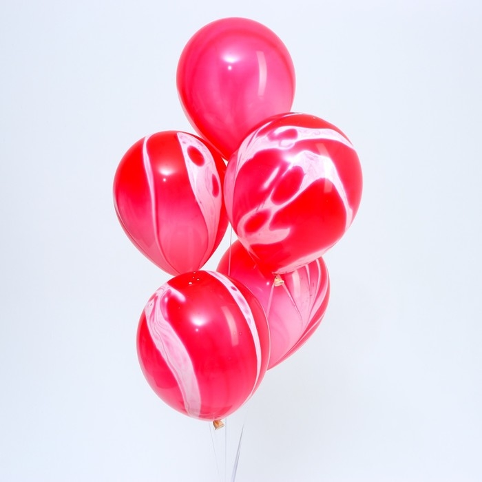 Шар латексный 12" &laquo;Агат красный&raquo;, набор 25 шт.