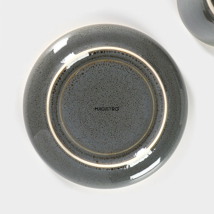 Чайная пара фарфоровая Magistro Fog, 2 предмета: чашка 250 мл, блюдце d=14 см Чайная пара фарфоровая Magistro Fog, 2 предмета: чашка 250 мл, блюдце d=14 см