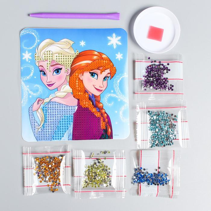 Алмазная мозаика на шкатулке, 14х14 см, Холодное сердце Алмазная мозаика на шкатулке, 14х14 см, Холодное сердце