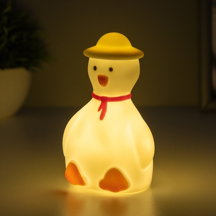 Ночник Ночник "Кряква" LED 1Вт 3х LR44 белый 7х5х11,5см RISALUX