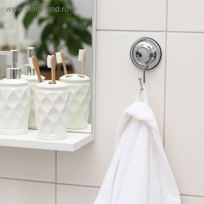 Крючок настенный, на вакуумной присоске Accoona A11401-1, цвет хром Крючок настенный, на вакуумной присоске Accoona A11401-1, цвет хром