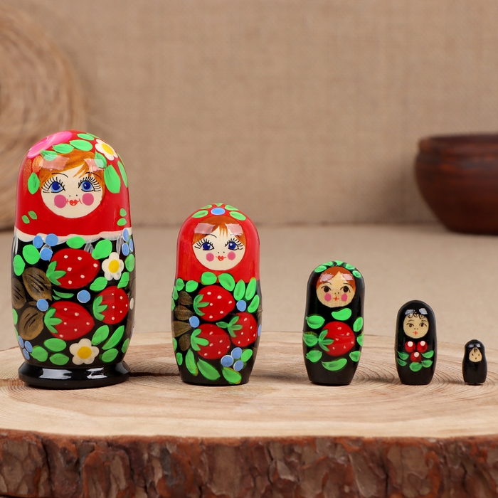 Матрёшка  Матрёшка "Наталья", красная, 5-кукольная