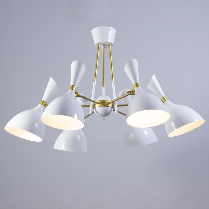 Люстра Люстра "Бастони" 6хЕ14 40Вт бело-золотой 70х70х54 см BayerLux