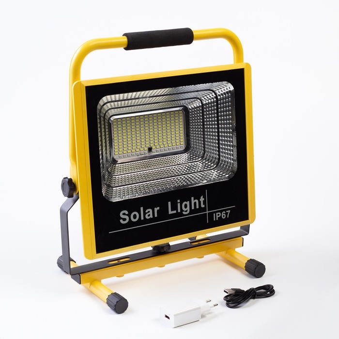 Фонарь-прожектор аккумуляторный, переносной 200 Вт, 20000 мАч, IP67, 28 х 34 см Фонарь-прожектор аккумуляторный, переносной 200 Вт, 20000 мАч, IP67, 28 х 34 см