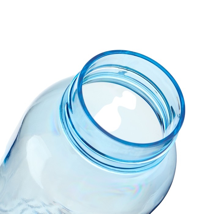 Бутылка для воды спортивная, 650 мл,  Бутылка для воды спортивная, 650 мл, "Флорес", 4.7 х 22 х 7 см, голубая