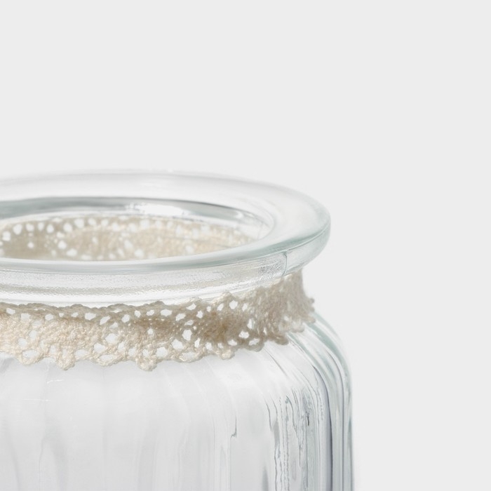 Банка стеклянная для хранения сыпучих продуктов Доляна «Клубника», 250 мл, 8×13 см, с керамической крышкой Банка стеклянная для хранения сыпучих продуктов Доляна «Клубника», 250 мл, 8×13 см, с керамической крышкой