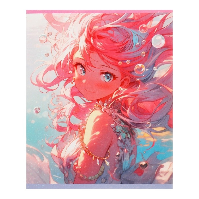 Тетрадь 48 листов в клетку Calligrata TOP Тетрадь 48 листов в клетку Calligrata TOP "Подводная сказка", обложка мелованный картон, голография, блок офсет, белизна 95%, МИКС