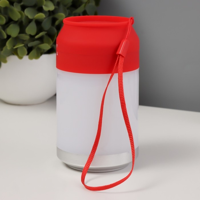 Ночник Ночник "Фоси" LED 5 режимов от батареек 3хААА бело-красный 6,5х6,5х11,5 см