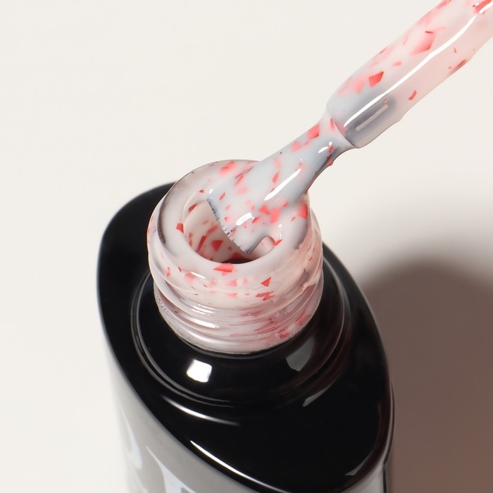 Гель лак для ногтей, «MILK POTAL», 3-х фазный, 8мл, LED/UV, цвет белый/красный (12)