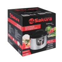 Мультиварка Sakura SA-7753W, 800 Вт, 5 л, 37 программ, с антипригарным покрытием