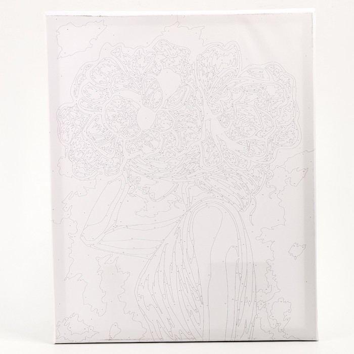 Картина по номерам на холсте с подрамником с серебряной краской «Девушка с пионами», 40 х 50 см Картина по номерам на холсте с подрамником с серебряной краской «Девушка с пионами», 40 х 50 см