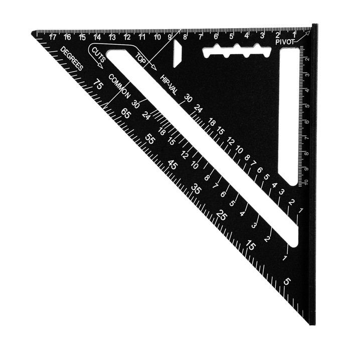 Универсальный кровельный угольник ТУНДРА, алюминий, с внутренней шкалой, 175 мм Универсальный кровельный угольник ТУНДРА, алюминий, с внутренней шкалой, 175 мм