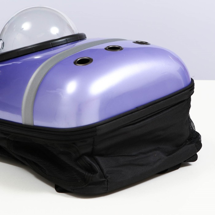 Рюкзак для переноски кошек и собак, с окном, 32 х 26 х 44 см, сиреневый Рюкзак для переноски кошек и собак, с окном, 32 х 26 х 44 см, сиреневый