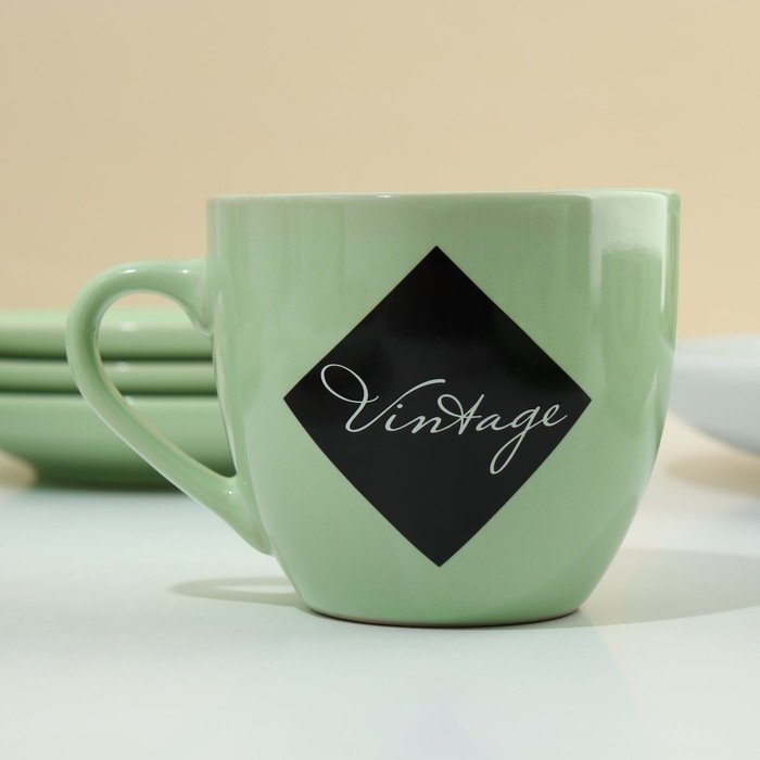 Набор посуды из керамики на 4 персоны «Авокадо», 16 предметов: 4 тарелки 23 см, 4 миски 14.5 см, 4 кружки 250 мл, 4 блюдца 15 см Набор посуды из керамики на 4 персоны «Авокадо», 16 предметов: 4 тарелки 23 см, 4 миски 14.5 см, 4 кружки 250 мл, 4 блюдца 15 см