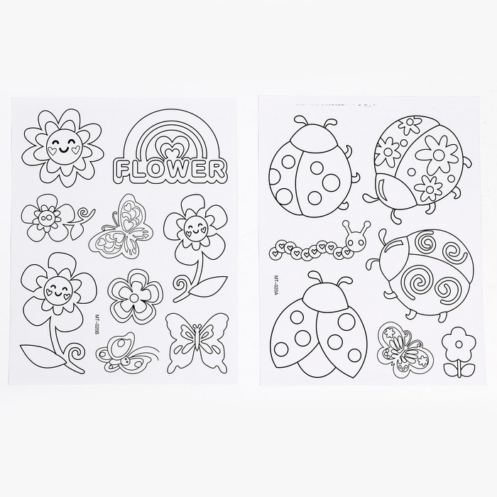 Набор для творчества: аппликация EVA крошкой и раскраска - наклейки «Милые насекомые»