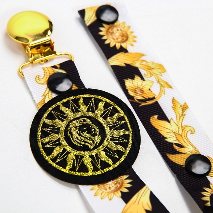 Держатель для соски - пустышки «Little King», на ленте Держатель для соски - пустышки «Little King», на ленте