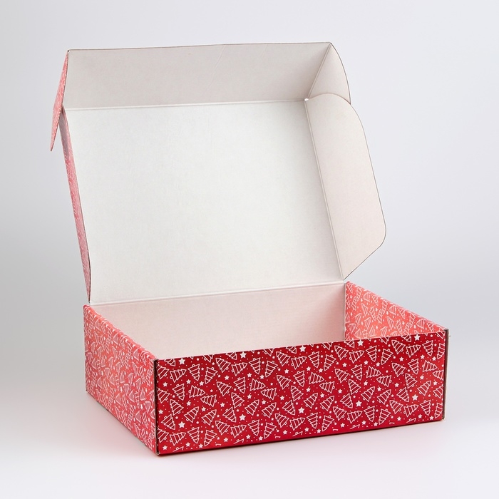 Складная коробка «Ёлка и подарки», 30,7 × 22 × 9,5 см