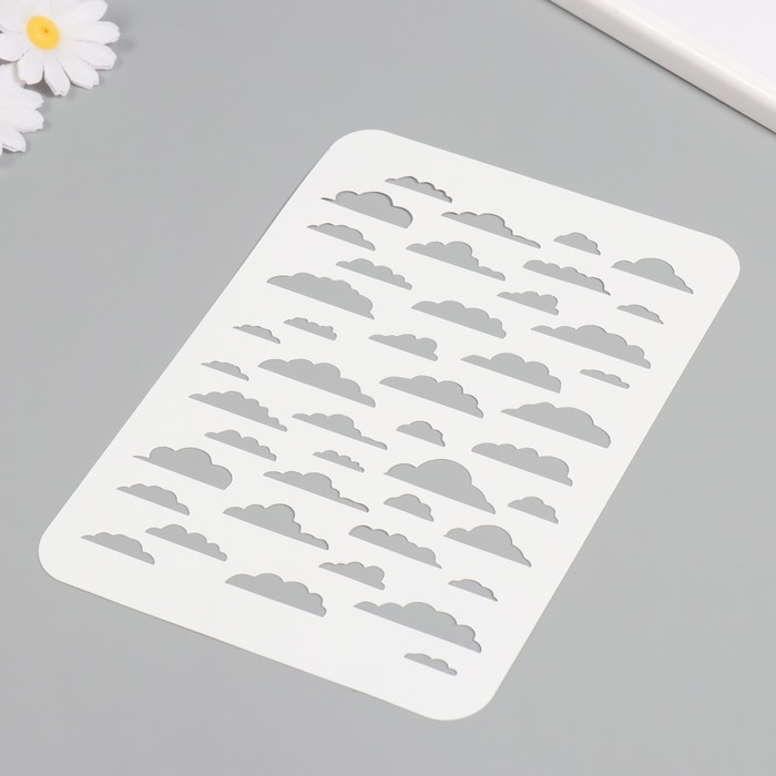 Трафарет пластиковый Трафарет пластиковый "Облака", 16х24 см