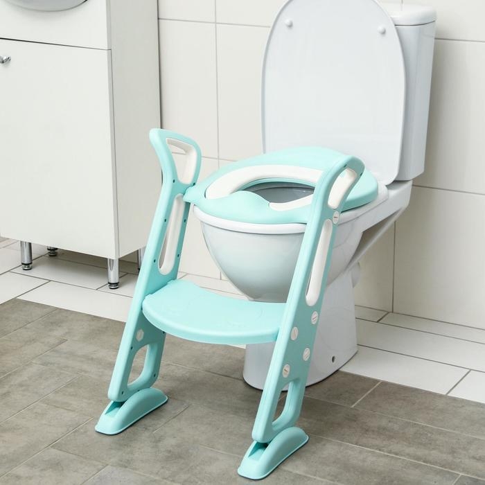 Детская накладка - сиденье на унитаз, цвет бирюзовый Детская накладка - сиденье на унитаз, цвет бирюзовый