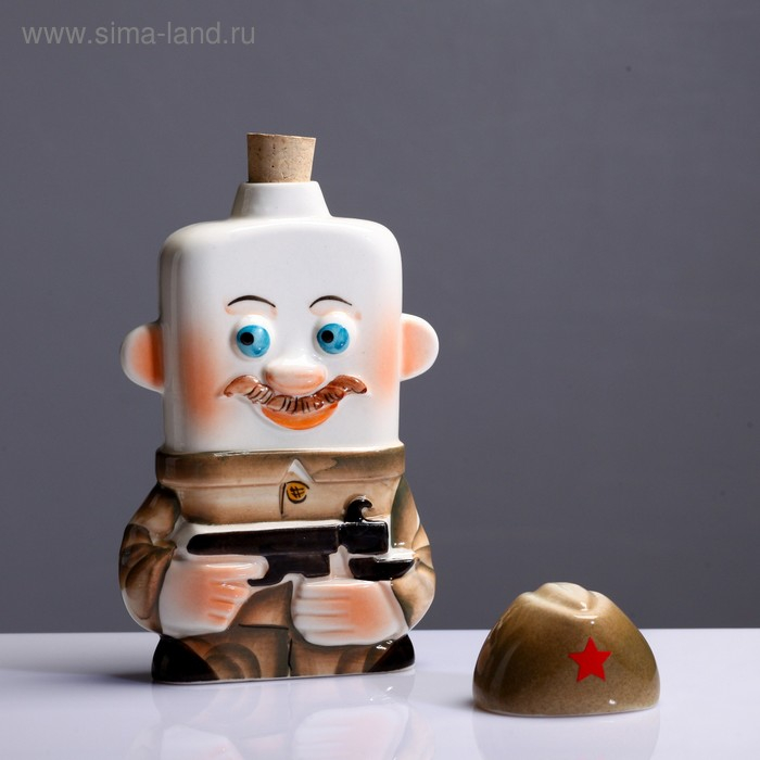 Штоф фарфоровый «Солдатик», 0.35 л, в упаковке книге Штоф фарфоровый «Солдатик», 0.35 л, в упаковке книге