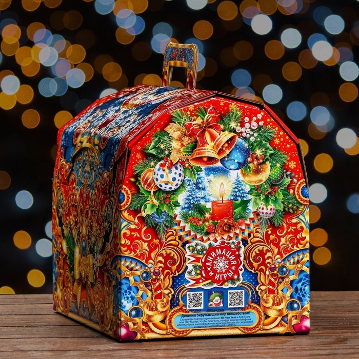 Подарочная коробка "Самоцветы" , Сундук , 28 х 20 х 25 см. Новый год