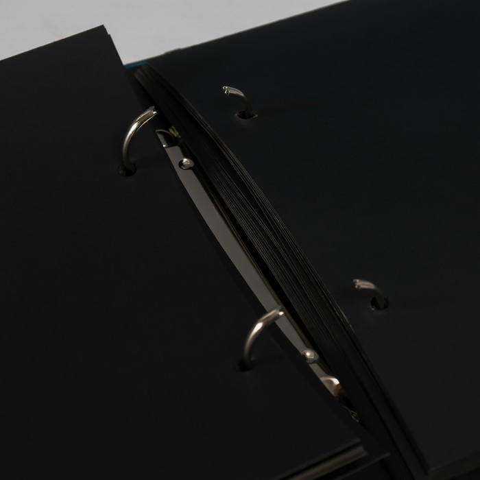 Фотоальбом 25 листов (уголки+кольца)  Фотоальбом 25 листов (уголки+кольца) "Классика морская пыль" 27х19 см