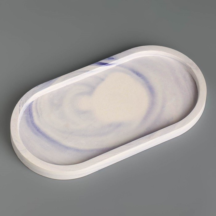 Свечи в бетоне на подставке  Свечи в бетоне на подставке "Лофт", соевый воск, деревянный фитиль, бело-фиолетовая