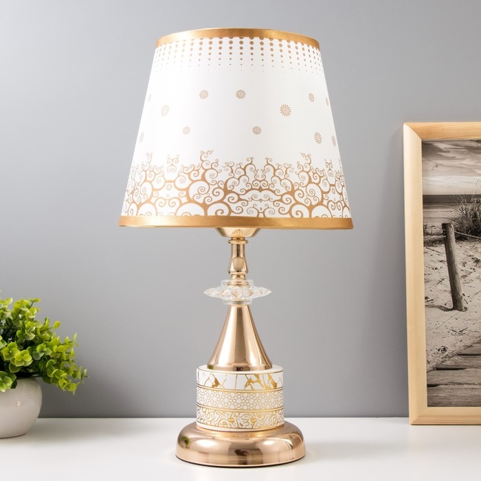 Настольная лампа Настольная лампа "София" Е27 40Вт золото 22х22х40 см RISALUX