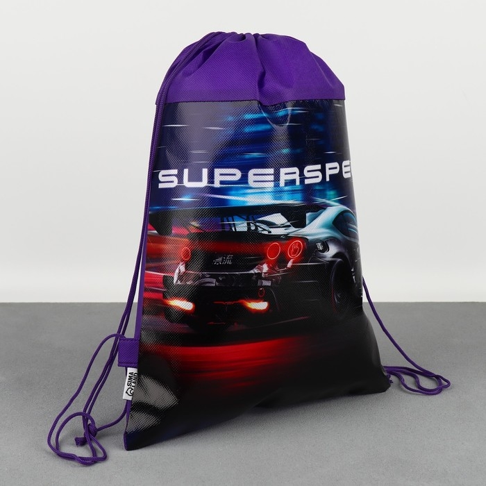 Мешок для обуви «1 сентября: Super speed» нетканное полотно, размер 30 х 40 см Мешок для обуви «1 сентября: Super speed» нетканное полотно, размер 30 х 40 см