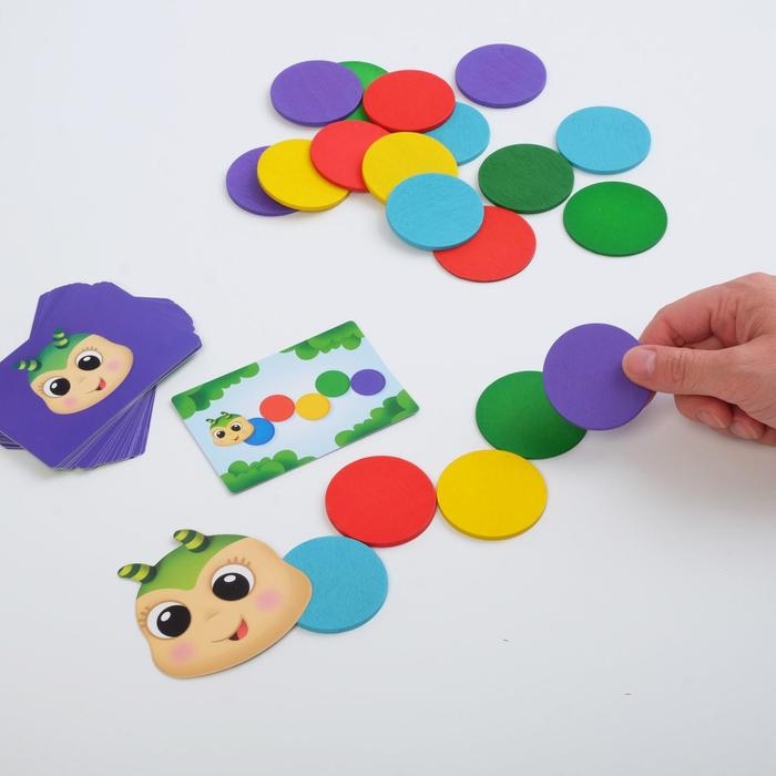 Настольная игра «Чудо-гусенка» с деревянными вложениями Настольная игра «Чудо-гусенка» с деревянными вложениями