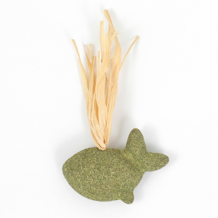 Игрушка для кошек из прессованной кошачьей мяты  Игрушка для кошек из прессованной кошачьей мяты "Дельфин", 7 см