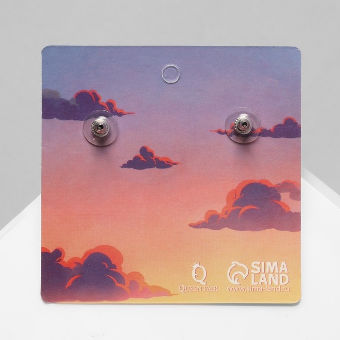 Серьги акрил «Сердце» пара, цвет розовый Серьги акрил «Сердце» пара, цвет розовый