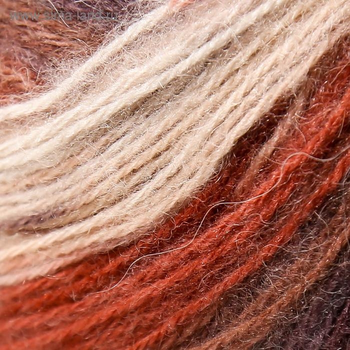 Пряжа Пряжа "Angora Active" 25% мохер, 75% акрил 500м/100гр (851 бел-красн-коричн)