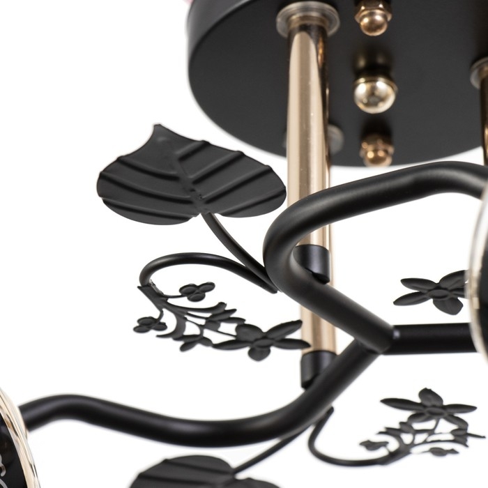 Люстра Люстра "Рузанна" 3хЕ27 40Вт черно-золотой 58х58х27 см BayerLux