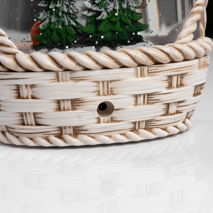 Фигура светодиодная «Снежная корзинка», 20.3х15х9 см, музыка, батарейки ААх3 (не в комплекте), USB, свечение тёплое белое Фигура светодиодная «Снежная корзинка», 20.3х15х9 см, музыка, батарейки ААх3 (не в комплекте), USB, свечение тёплое белое