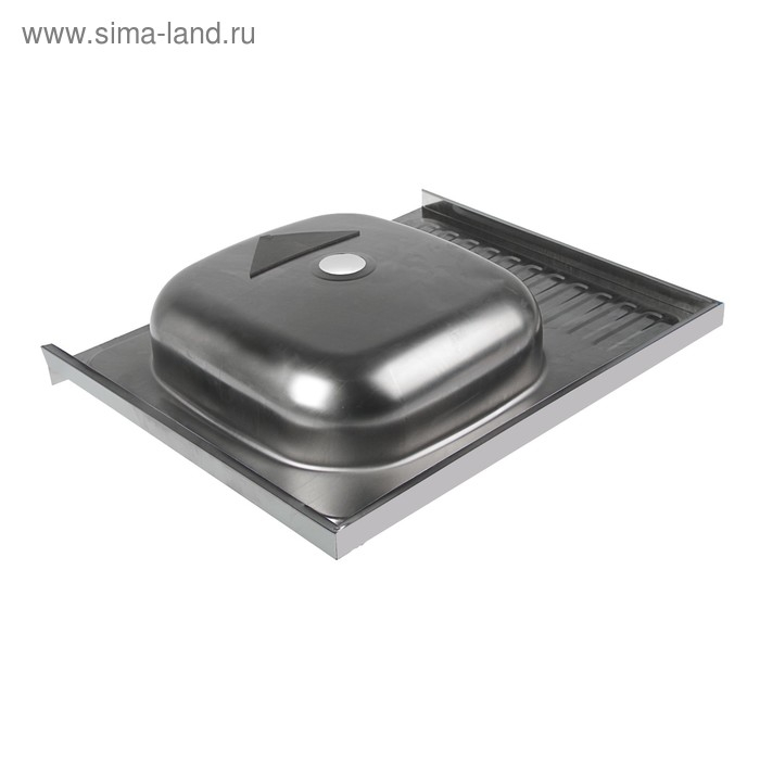 Мойка кухонная  Мойка кухонная "Владикс", накладная, без сифона, 60х50 см, правая, нержавеющая сталь 0.4 мм