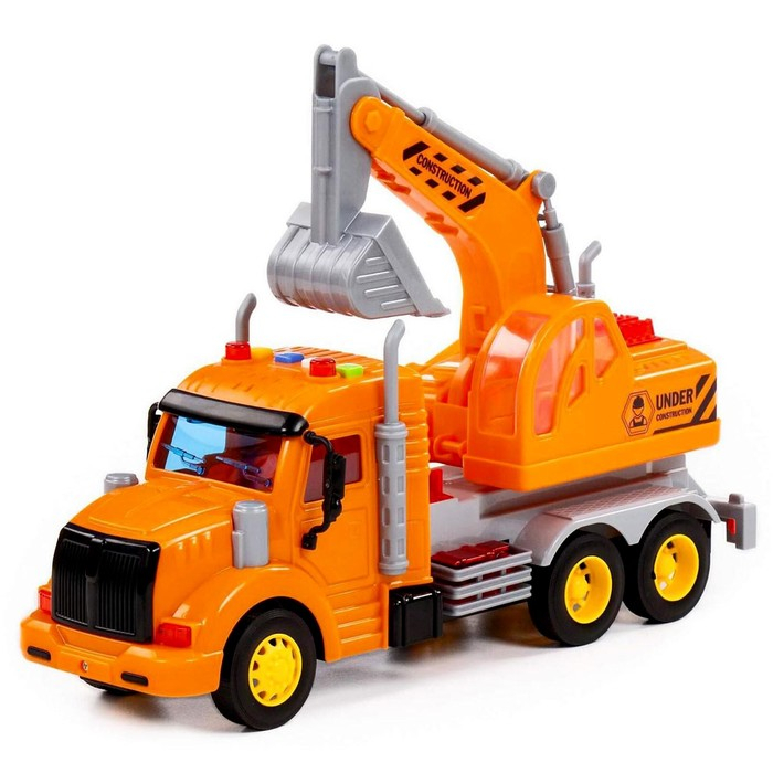 Экскаватор «Профи» инерционный цвет оранжевый, световые и звуковые эффекты Экскаватор «Профи» инерционный цвет оранжевый, световые и звуковые эффекты