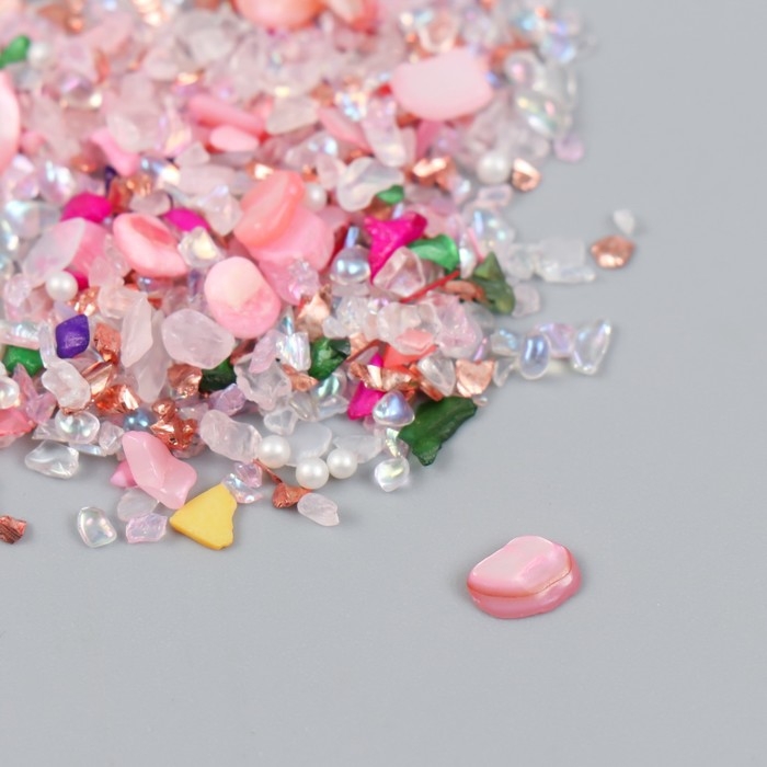 Декор для творчества в баночке Декор для творчества в баночке "Природный камень с перламутром - розовый" 20 гр 5х2,2х2,2 см 93694