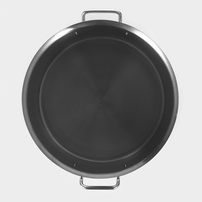 Кастрюля из нержавеющей стали Hanna Knövell, 19 л, d=32 см, h=22 см толщина 0,8 мм, дно ТРС, толщина дна 4,4 мм, 201 сталь, металлическая крышка, индукция Кастрюля из нержавеющей стали Hanna Knövell, 19 л, d=32 см, h=22 см толщина 0,8 мм, дно ТРС, толщина дна 4,4 мм, 201 сталь, металлическая крышка, индукция