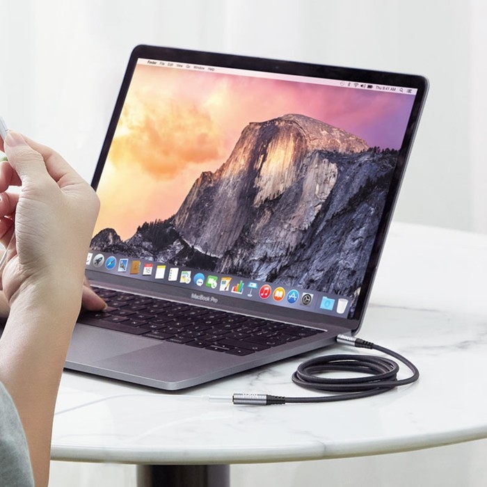 Кабель Hoco UPA20, Jack 3.5 мм (m) - Jack 3.5 мм (f), 1 м, нейлон, серый Кабель Hoco UPA20, Jack 3.5 мм (m) - Jack 3.5 мм (f), 1 м, нейлон, серый