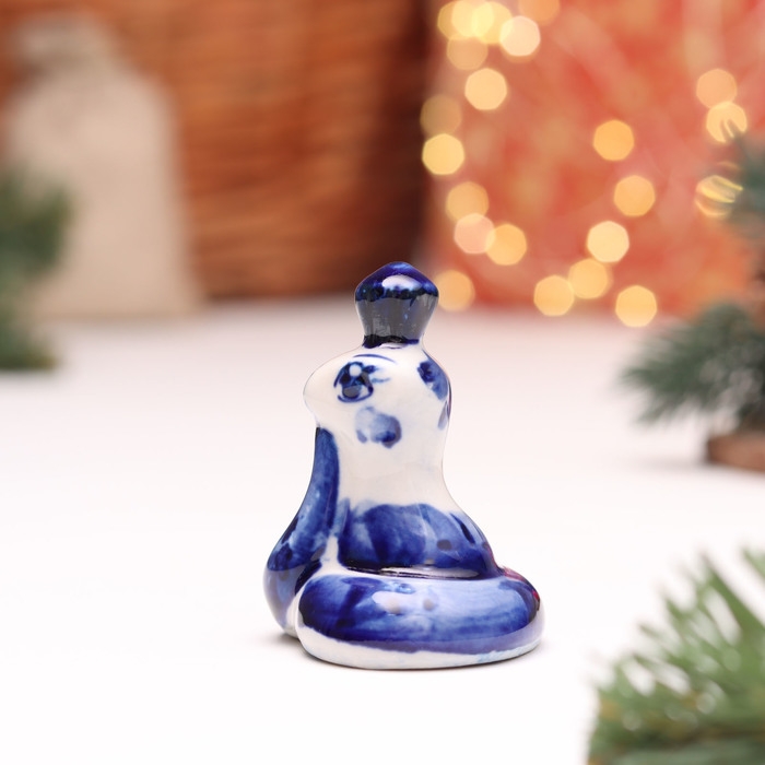 Новый год. Сувенир символ года Новый год. Сувенир символ года "Змея", №16, гжель, 5 см