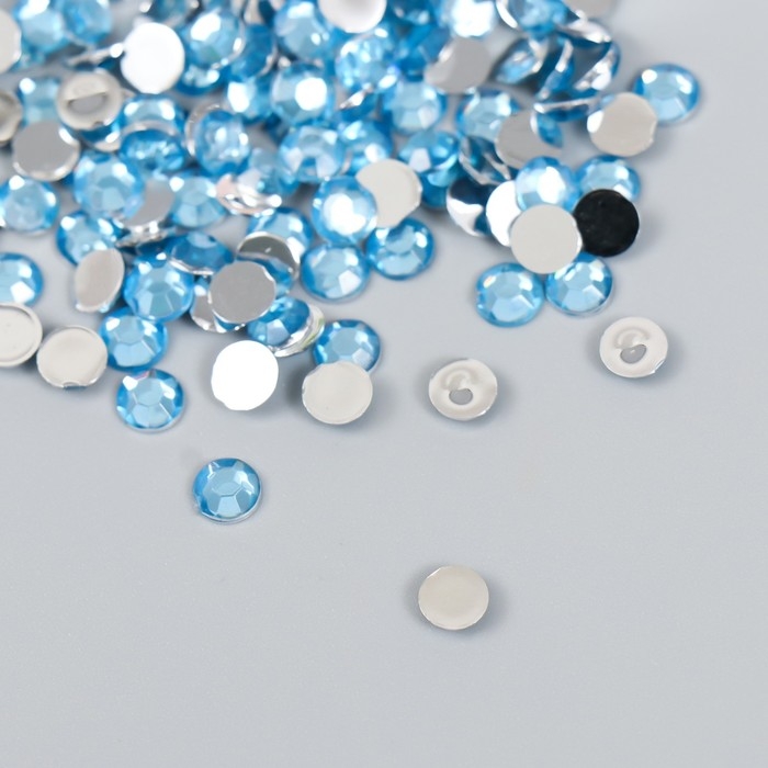Декор для творчества в бутылочке Декор для творчества в бутылочке "Стразы. Светло-голубой" набор 500 шт d=0,5 см 7х2х2 см