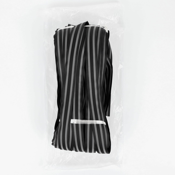 Молния рулонная «Спираль», №5, водонепроницаемая, со светоотражающими полосами, 50 м, цвет чёрный Молния рулонная «Спираль», №5, водонепроницаемая, со светоотражающими полосами, 50 м, цвет чёрный