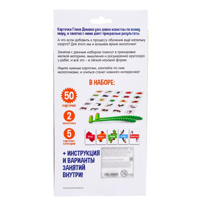 Развивающий набор с молоточками «Карточки Г.Домана» Развивающий набор с молоточками «Карточки Г.Домана»