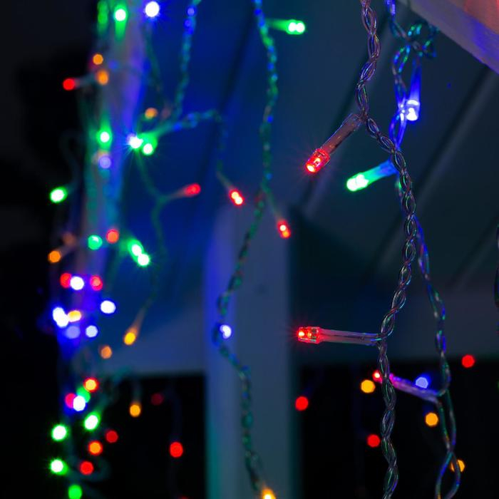 Гирлянда «Бахрома» 3 × 0.6 м, IP44, УМС, прозрачная нить, 160 LED, свечение мульти, 220 В Гирлянда «Бахрома» 3 × 0.6 м, IP44, УМС, прозрачная нить, 160 LED, свечение мульти, 220 В