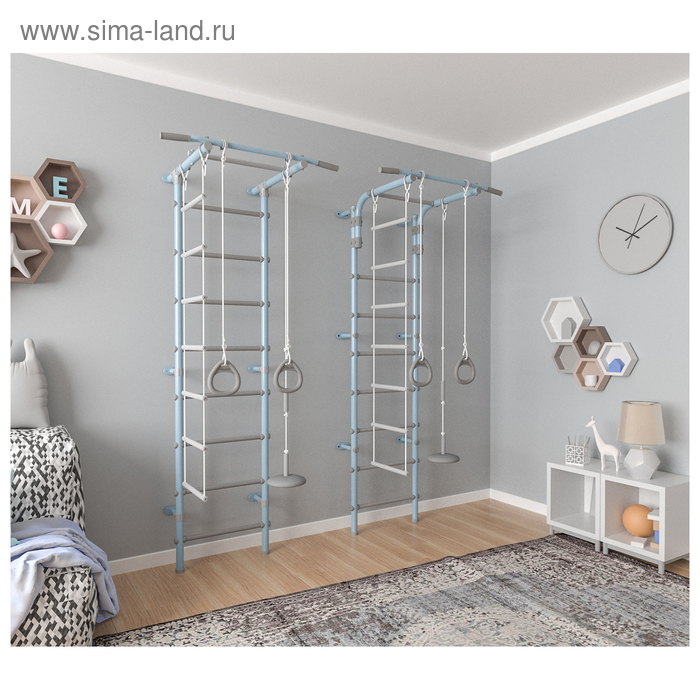 Детский спортивный комплекс Pastel 2, цвет голубой/серый Детский спортивный комплекс Pastel 2, цвет голубой/серый