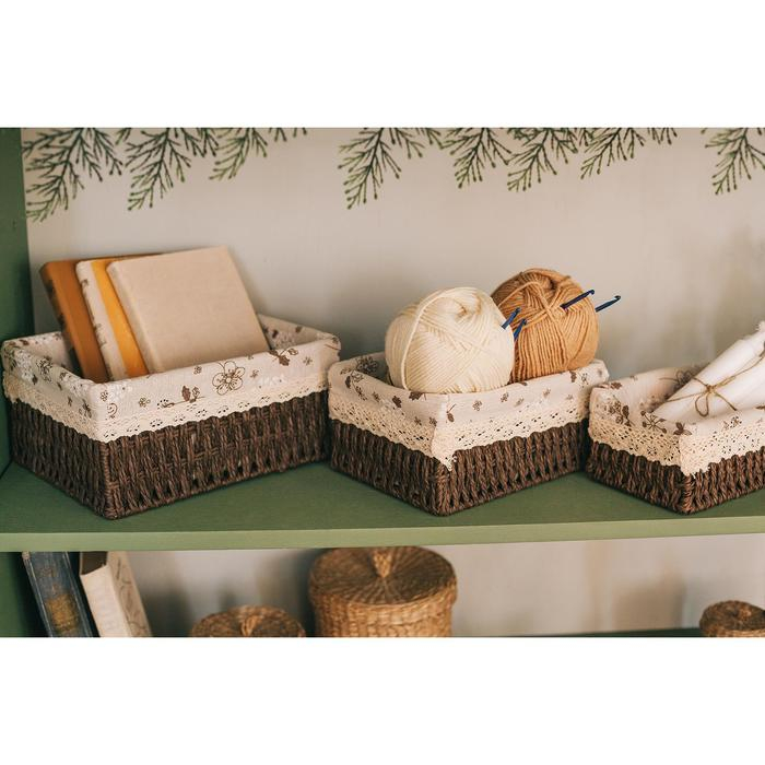 Корзина для хранения плетёная ручной работы Доляна «Полянка», 22×16×10,5 см, средняя, цвет коричневый Корзина для хранения плетёная ручной работы Доляна «Полянка», 22×16×10,5 см, средняя, цвет коричневый