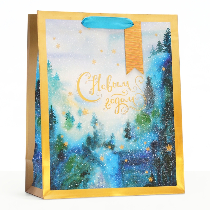 Новый год. Пакет подарочный Новый год. Пакет подарочный "Сновым годом", 26 х 32 х 12 см.