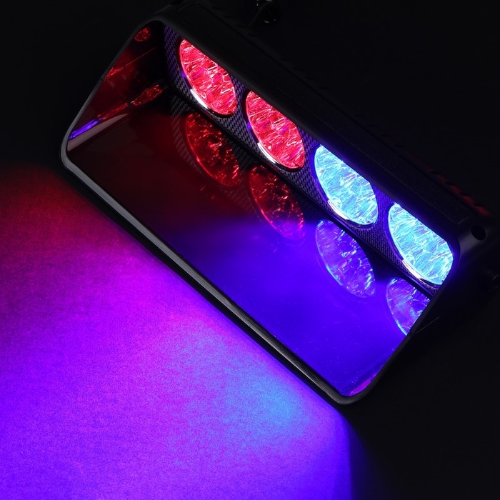 Сигнальный стробоскоп под лобовое стекло 36 LED, 12В, 15 режимов, красно-синий Сигнальный стробоскоп под лобовое стекло 36 LED, 12В, 15 режимов, красно-синий