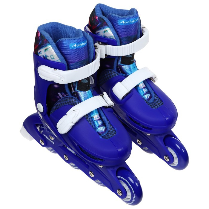 Роликовые коньки раздвижные ONLYTOP, р. 30-33, колёса PVC 64 мм Роликовые коньки раздвижные ONLYTOP, р. 30-33, колёса PVC 64 мм